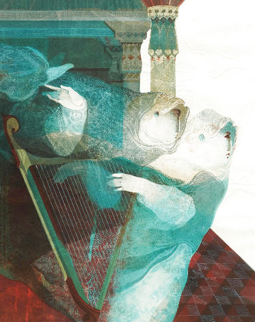 David Plays His Harp Limited Edition Print - Sunol Alvar