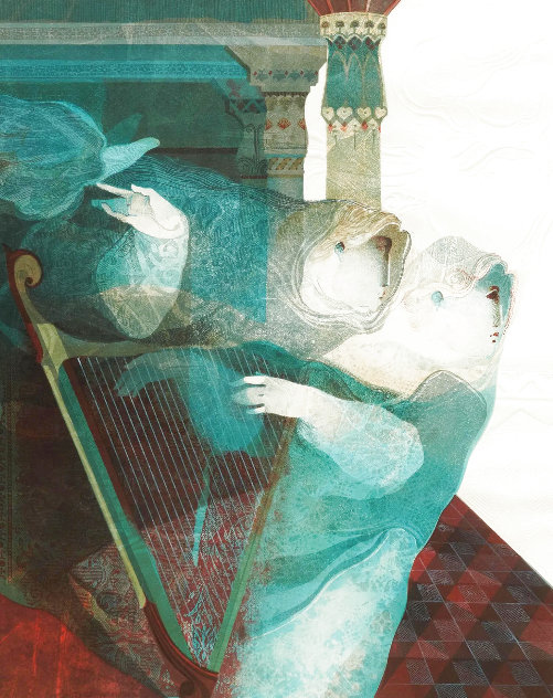 David Plays His Harp Limited Edition Print by Sunol Alvar