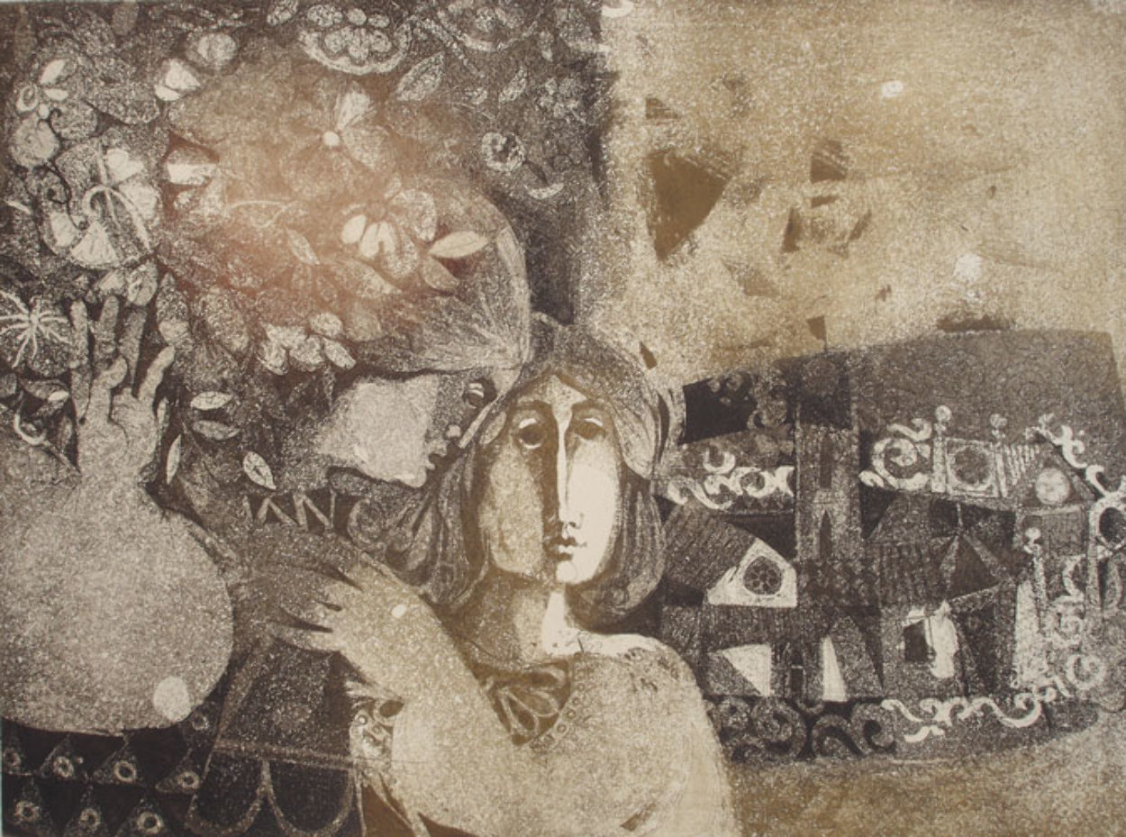 Femme en Bistro Limited Edition Print by Sunol Alvar Femme en Bistro Limited Edition Print by Sunol Alvar