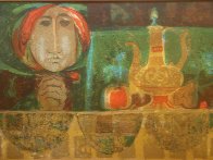 Femme a La Nature Morte Limited Edition Print by Sunol Alvar - 1 Femme a La Nature Morte Limited Edition Print by Sunol Alvar - 1
