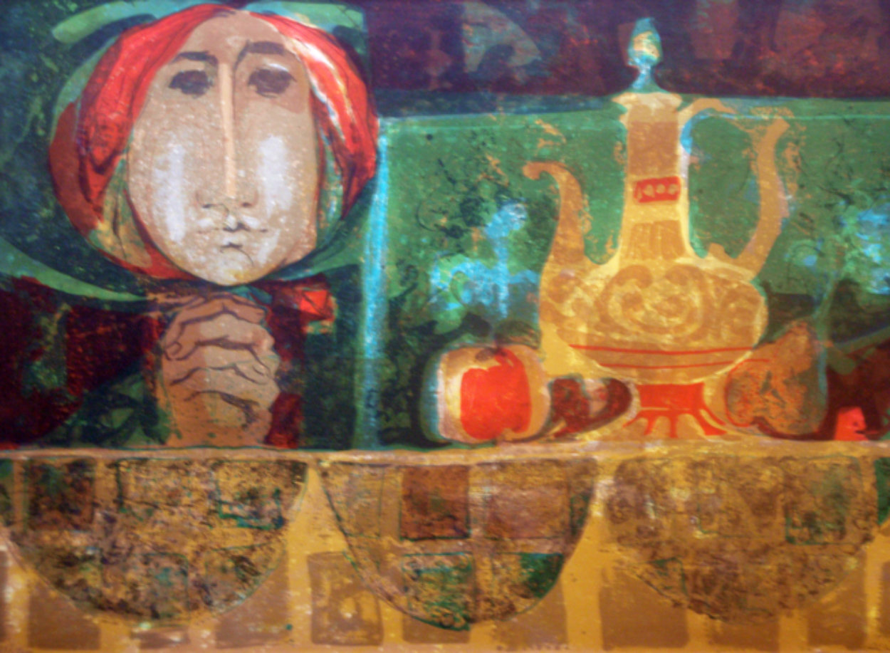 Femme a La Nature Morte Limited Edition Print by Sunol Alvar Femme a La Nature Morte Limited Edition Print by Sunol Alvar