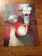Bouquet Sur La Table 1991 Limited Edition Print by Sunol Alvar - 1 Bouquet Sur La Table 1991 Limited Edition Print by Sunol Alvar - 1