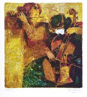 Musicians, Set of 6 Lithograph 1978 Limited Edition Print by Sunol Alvar - 1 Musicians, Set of 6 Lithograph 1978 Limited Edition Print by Sunol Alvar - 1