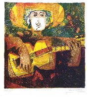 Musicians, Set of 6 Lithograph 1978 (Early) Limited Edition Print by Sunol Alvar - 3 Musicians, Set of 6 Lithograph 1978 (Early) Limited Edition Print by Sunol Alvar - 3