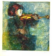 Musicians, Set of 6 Lithograph 1978 (Early) Limited Edition Print by Sunol Alvar - 5 Musicians, Set of 6 Lithograph 1978 (Early) Limited Edition Print by Sunol Alvar - 5