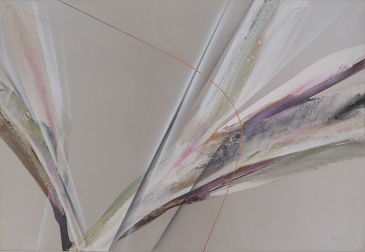 Untitled Abstract Painting 1982 48x72 Original Painting by Elba Alvarez Untitled Abstract Painting 1982 48x72 Original Painting by Elba Alvarez