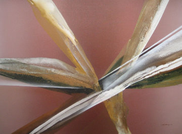 Abstract Action 1979 40x50 Original Painting - Elba Alvarez Abstract Action 1979 40x50 Original Painting - Elba Alvarez