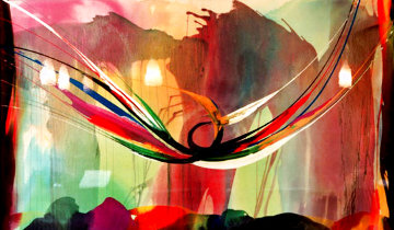Untitled Watercolor 1996 34x56 Huge Watercolor - Elba Alvarez Untitled Watercolor 1996 34x56 Huge Watercolor - Elba Alvarez