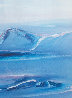 Ocean Seascape, 3 Watercolors (Triptych) 1987 43x51 Huge Watercolor by Elba Alvarez - 1