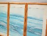 Ocean Seascape, 3 Watercolors (Triptych) 1987 43x51 Huge Watercolor by Elba Alvarez - 7