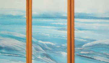 Ocean Seascape, 3 Watercolors (Triptych) 1987 43x51 Watercolor - Elba Alvarez Ocean Seascape, 3 Watercolors (Triptych) 1987 43x51 Watercolor - Elba Alvarez