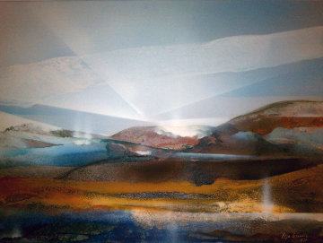 Untitled Landscape 1979 30x40 Original Painting - Elba Alvarez Untitled Landscape 1979 30x40 Original Painting - Elba Alvarez
