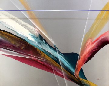 Untitled Abstract Painting 1985 48x60 Super Huge Original Painting - Elba Alvarez Untitled Abstract Painting 1985 48x60 Super Huge Original Painting - Elba Alvarez