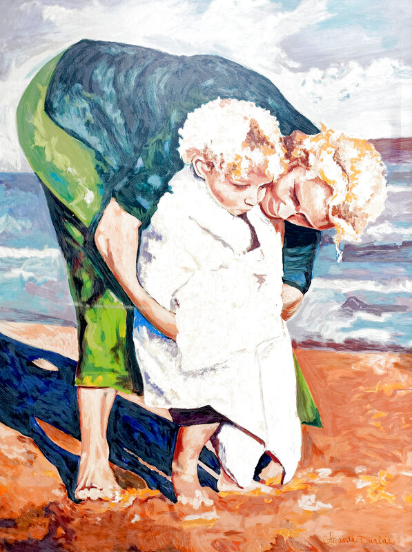 Warm Embrace  Painting 2000 37x28 by Amanda Dunbar