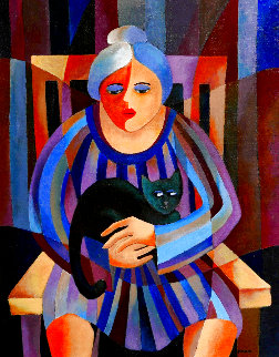 Stray Cat 36x29 Original Painting - Thomas Andersen Stray Cat 36x29 Original Painting - Thomas Andersen