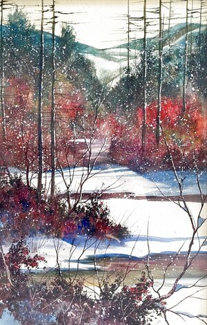 Winter Recess 33x25 Original Painting - Diane Anderson