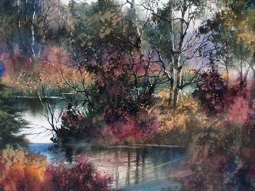 Reflections 38x44 - Huge Original Painting - Diane Anderson Reflections 38x44 - Huge Original Painting - Diane Anderson