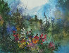 Mountain Lake Morning Watercolor 33x41 Huge Watercolor by Diane Anderson - 0