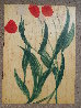 Tulips II Monotype 2002 27x20 Works on Paper (not prints) by Joe Andoe - 0