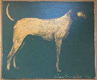 Medium Dog (Olive Green And Byzantine Gold) 1998 Limited Edition Print by Joe Andoe - 1 Medium Dog (Olive Green And Byzantine Gold) 1998 Limited Edition Print by Joe Andoe - 1