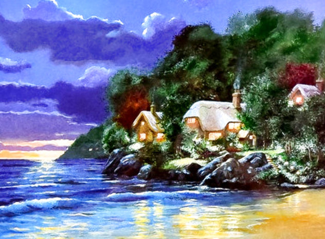Cove Cottages 1998 Limited Edition Print by Andrew Warden