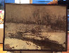 Winter by a River 2005 28x34 Original Painting by Peter Andrianov - 1