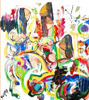 Untitled Painting 2020 48x48 Original Painting - Giora Angres Untitled Painting 2020 48x48 Original Painting - Giora Angres