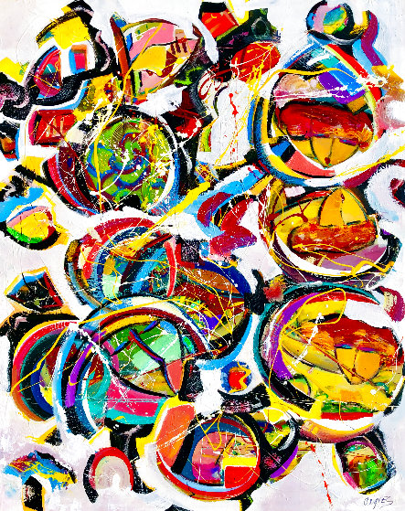 Untitled Untitled Abstract Painting 48x48 Original Painting by Giora Angres Untitled Untitled Abstract Painting 48x48 Original Painting by Giora Angres