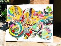 My Beautiful Girl Surfing 2020 48x58 Huge! Original Painting by Giora Angres - 1 My Beautiful Girl Surfing 2020 48x58 Huge! Original Painting by Giora Angres - 1