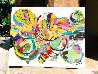 My Beautiful Girl Surfing 2020 48x58 Huge! Original Painting by Giora Angres - 1