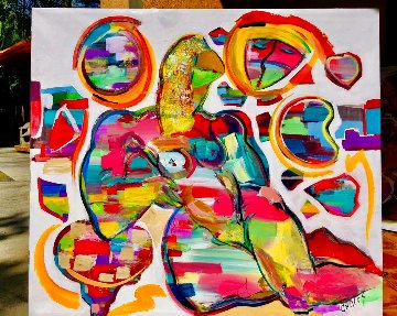 Untitled Painting 2020 48x58 Original Painting - Giora Angres Untitled Painting 2020 48x58 Original Painting - Giora Angres