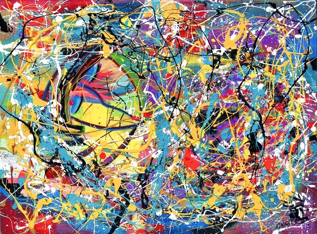 Meditation 2020 36x48 - Huge Painting Original Painting - Giora Angres