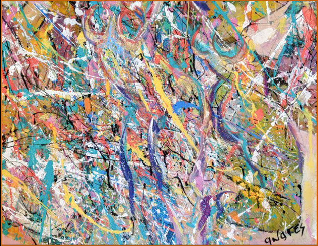 Jackson Who? 2020 36x48 - Huge Painting Original Painting by Giora Angres