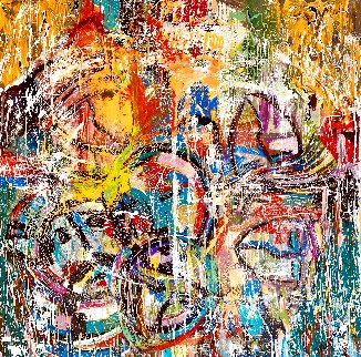 Untitled Painting 2020 48x48 Original Painting - Giora Angres Untitled Painting 2020 48x48 Original Painting - Giora Angres