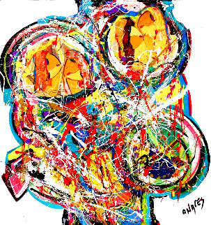 Untitled Abstract Painting 2020 48x48 Original Painting - Giora Angres Untitled Abstract Painting 2020 48x48 Original Painting - Giora Angres