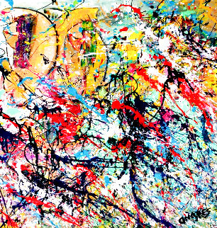 Untitled Abstract Painting 2020 48x48 Original Painting - Giora Angres Untitled Abstract Painting 2020 48x48 Original Painting - Giora Angres