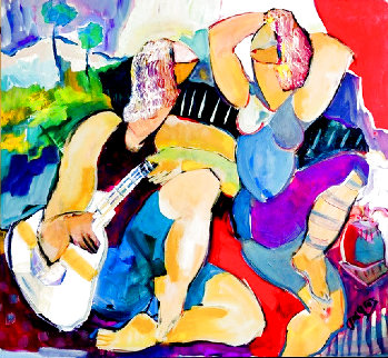 Untitled Abstract Painting 2020 48x48 Original Painting - Giora Angres Untitled Abstract Painting 2020 48x48 Original Painting - Giora Angres