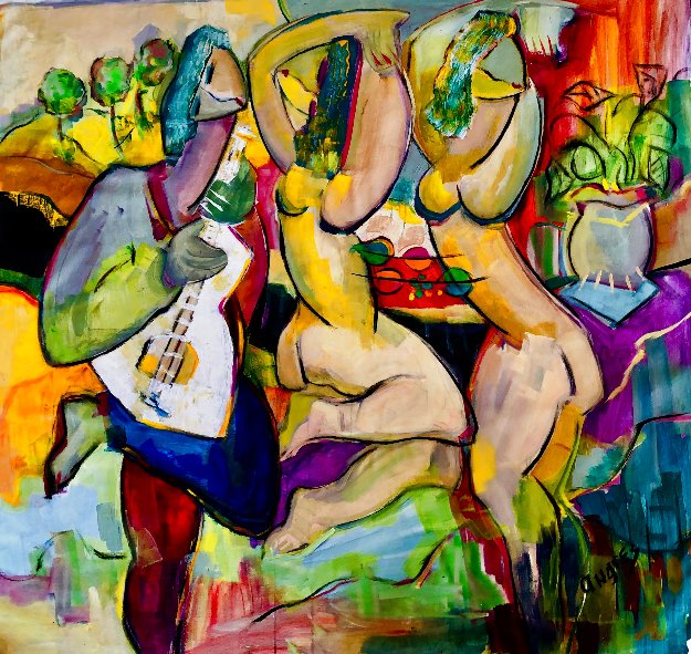 Spring Awakening Original Painting - Giora Angres