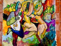 Spring Awakening 2020 48x48 Huge Original Painting by Giora Angres - 1 Spring Awakening 2020 48x48 Huge Original Painting by Giora Angres - 1
