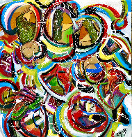 Partied Out 2020 48x48 Huge Original Painting by Giora Angres - 1