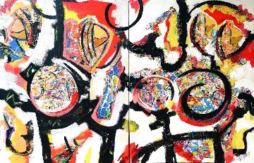 Untitled Painting 2019 48x72 Super Huge Original Painting - Giora Angres Untitled Painting 2019 48x72 Super Huge Original Painting - Giora Angres