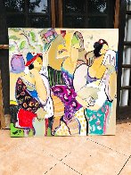 Private Concert 2018 48x48 Huge  Original Painting by Giora Angres - 1