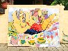 Hugging at the Beach 2018 36x48 Huge Original Painting by Giora Angres - 1