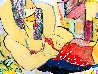 Hugging at the Beach 2018 36x48 Huge Original Painting by Giora Angres - 3