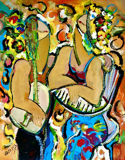 Picnic 2018 44x34 Huge Original Painting - Giora Angres Picnic 2018 44x34 Huge Original Painting - Giora Angres