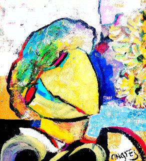Untitled Painting 2018 22x20 Original Painting - Giora Angres Untitled Painting 2018 22x20 Original Painting - Giora Angres