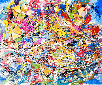 Scattered 2019 36x48 Huge  Original Painting - Giora Angres