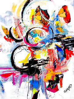 Untitled Abstract Painting 2019 48x36 Original Painting - Giora Angres Untitled Abstract Painting 2019 48x36 Original Painting - Giora Angres