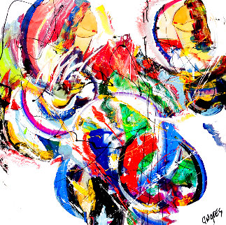 Untitled Abstract Painting 2019 48x48 Original Painting - Giora Angres Untitled Abstract Painting 2019 48x48 Original Painting - Giora Angres