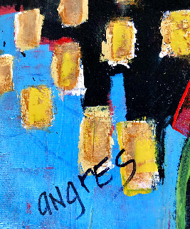 Untitled Portrait of a Woman 2016 24x22 Original Painting - Giora Angres Untitled Portrait of a Woman 2016 24x22 Original Painting - Giora Angres